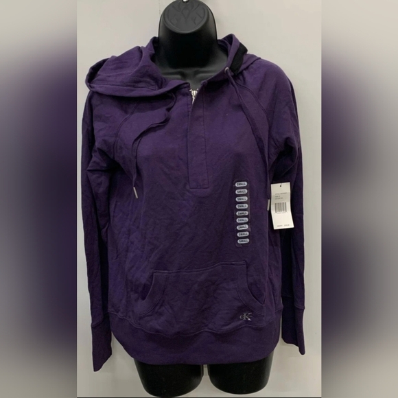Calvin Klein Women's Purple Quarter Zip Hoodie Size S NWT MSRP $79 - Picture 1 of 5